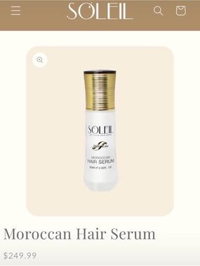 Soleil Moroccan Hair Serum - Gold
